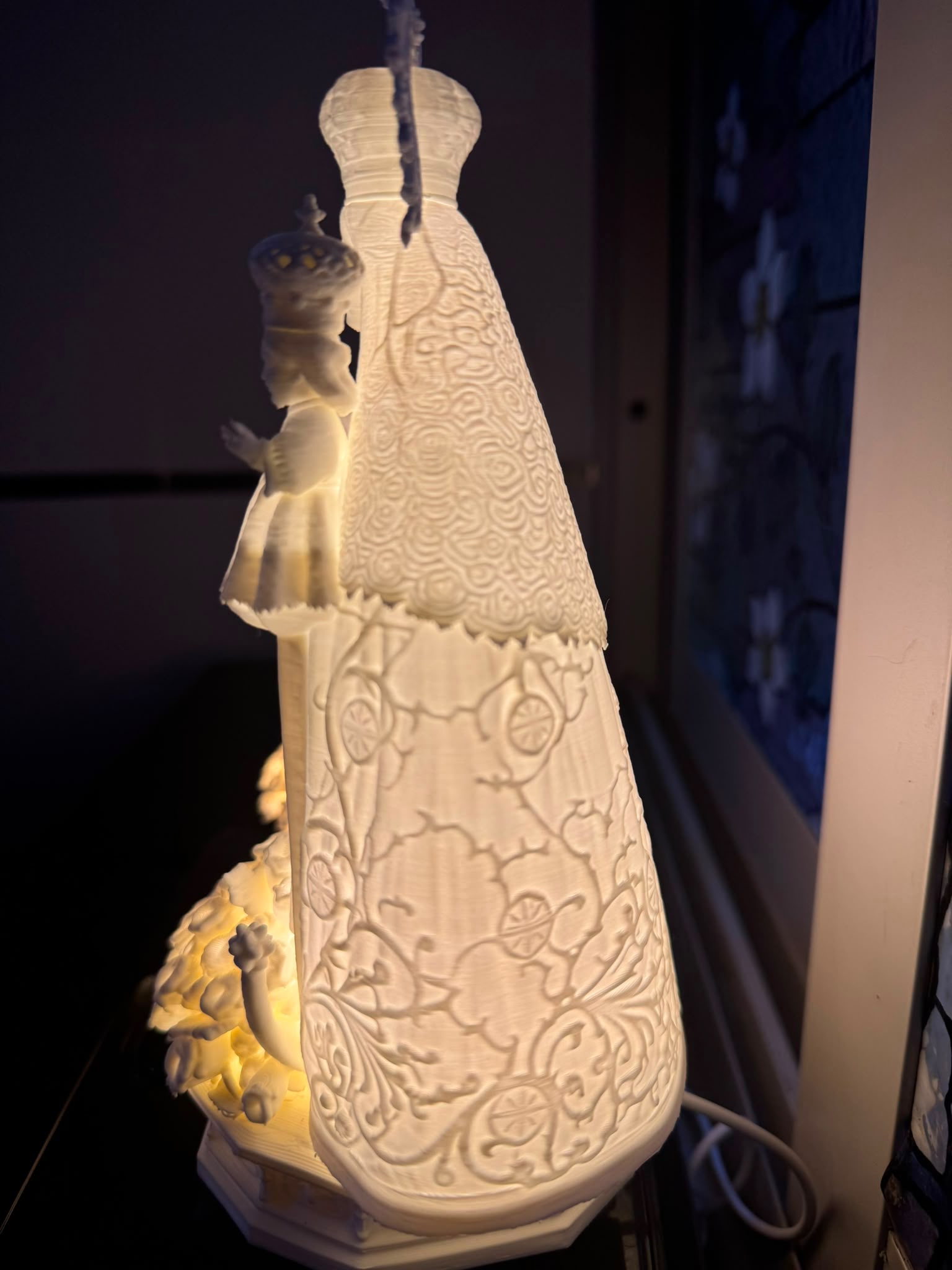 lámpara decorativa virgen del rosario (1) lámpara decorativa virgen del rosario (1)