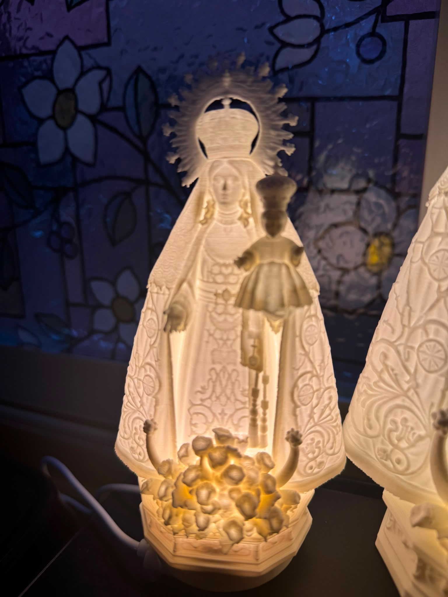 lámpara decorativa virgen del rosario (2) lámpara decorativa virgen del rosario (2)